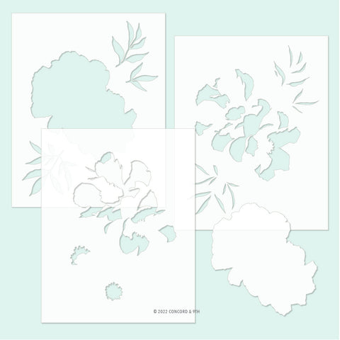 CONCORD & 9 th : Blended Petals | Layering Stencil
