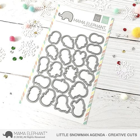 MAMA ELEPHANT: Little Snowman Agenda Creative Cuts
