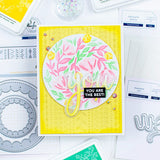 PINKFRESH STUDIO: Floral Print Circle | Layered Stencils