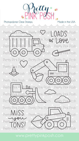 PRETTY PINK POSH:  Construction Trucks | Stamp