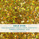 TRINITY STAMPS: Embellishment Mix | Gold Holographic Star