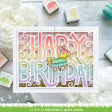 LAWN FAWN: Giant Outlined Happy Birthday | Landscape | Lawn Cuts Die
