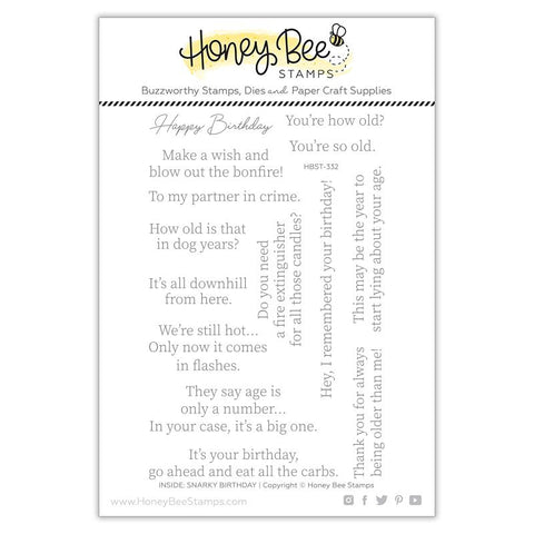 HONEY BEE STAMPS: Inside: Snarky Birthday Sentiments | Stamp