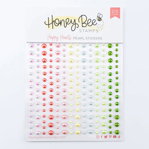 HONEY BEE STAMPS:  Happy Hearts | Pearl Stickers | 210 Count