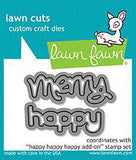 LAWN FAWN: Happy Happy Happy Add-On Lawn Cuts Die