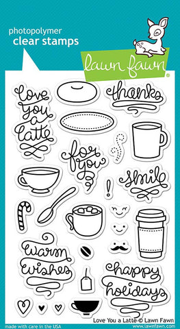 LAWN FAWN: Love You A Latte | Stamp