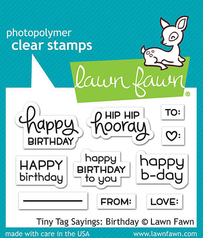 LAWN FAWN: Tiny Tag Sayings: Birthday