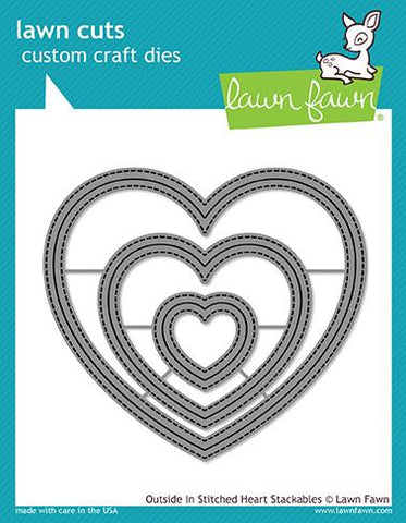 LAWN FAWN: Outside In Stitched Heart Stackables Lawn Cuts Die