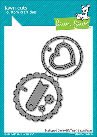 LAWN FAWN: Scalloped Circle Gift Tag | Lawn Cuts Die.