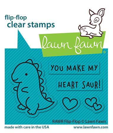 LAWN FAWN: Rawr Flip Flop | Stamp