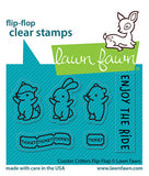 LAWN FAWN: Coaster Critters Flip-flop | Stamp