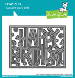LAWN FAWN: Giant Outlined Happy Birthday | Landscape | Lawn Cuts Die