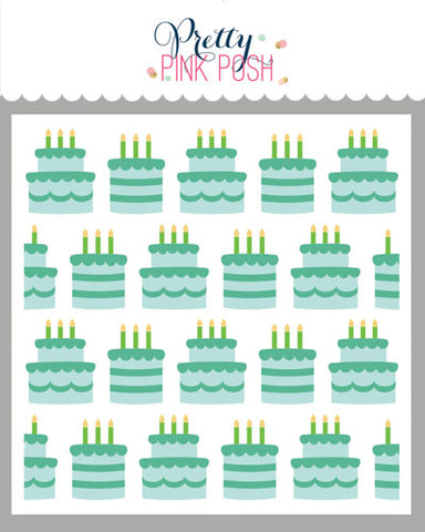Happy Birthday cake stencil - Party cake decor stencil