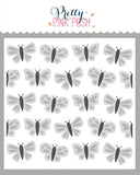 PRETTY PINK POSH:  Stencil | Layered Butterflies 3PK