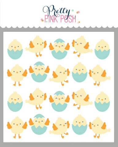 PRETTY PINK POSH:  Chicks | Layered Stencil 4PK