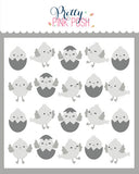 PRETTY PINK POSH:  Chicks | Layered Stencil 4PK