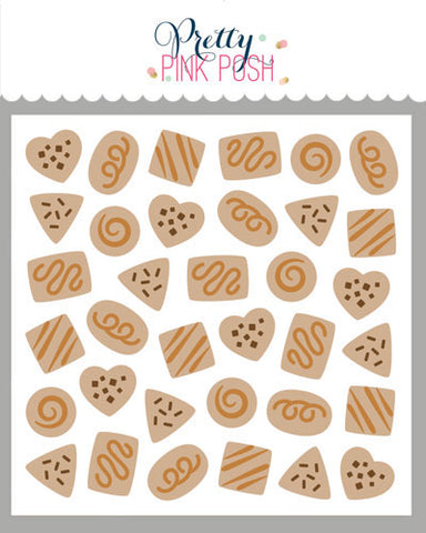 PRETTY PINK POSH:  Chocolates | Layered Stencil 3PK