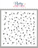 PRETTY PINK POSH:  Stencil | Layered Confetti 3PK
