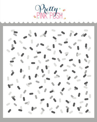 PRETTY PINK POSH:  Stencil | Layered Confetti 3PK
