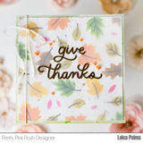 PRETTY PINK POSH: Give Thanks Script | Die