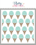 PRETTY PINK POSH:  Ice Cream Cones | Layered Stencil 4PK