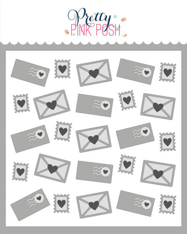 PRETTY PINK POSH:  Layered Letters | Layered Stencil 3PK