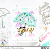 PRETTY PINK POSH:  Umbrellas | Layered Stencil 4PK