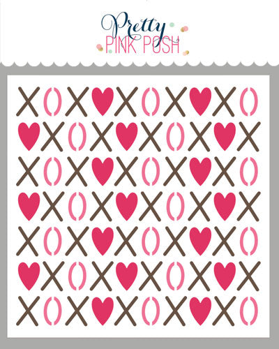 Pretty Pink Posh LAYERED VALENTINES HEARTS Stencils