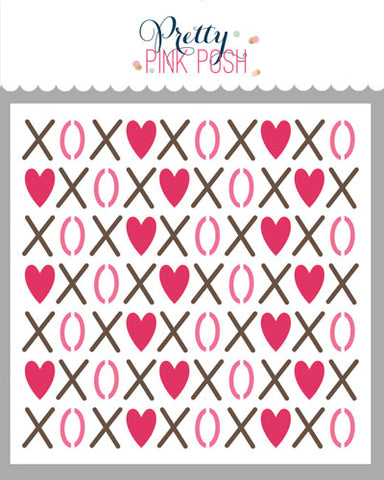 PRETTY PINK POSH:  XOXO | Layered Stencil 3PK