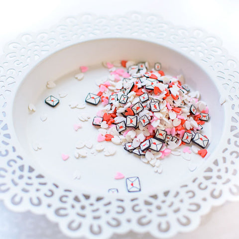 PRETTY PINK POSH:  Clay Confetti | Love Letters