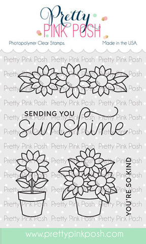 PRETTY PINK POSH:  Potted Sunflowers | Stamp