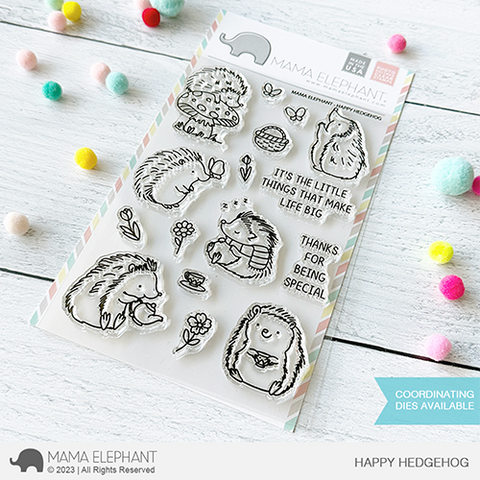 MAMA ELEPHANT: Happy Hedgehog | Stamp