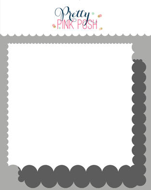 PRETTY PINK POSH:  Stencil | Scallop Edges 2PK