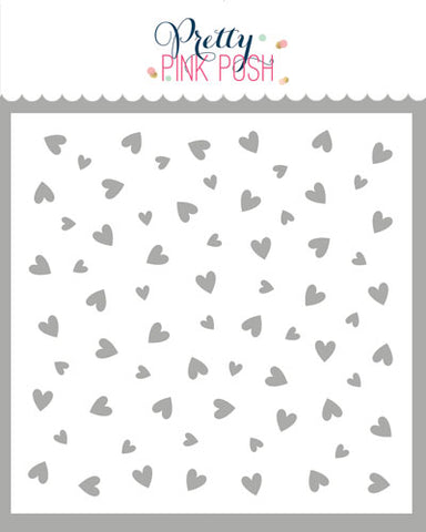 PRETTY PINK POSH:  Stencil | Scattered Hearts