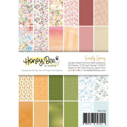 HONEY BEE STAMPS: Simply Spring | 6" x 8.5" Paper Pad