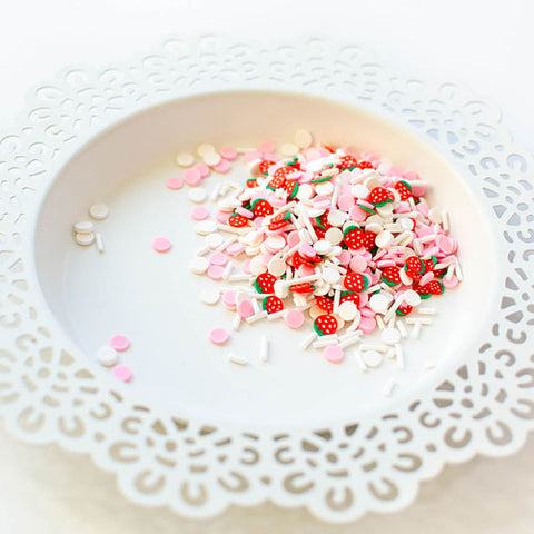 PRETTY PINK POSH:  Clay Confetti | Strawberry Shortcake