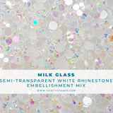 TRINITY STAMPS: Rhinestone Embellishment Mix | Milk Glass