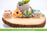 LAWN FAWN: Tiny Gift Box: Peacock and Turkey Add-on Lawn Cuts Die