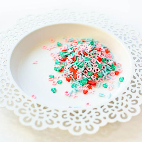 PRETTY PINK POSH:  Clay Confetti | XOXO