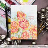 ALTENEW: Paint-A-Flower: Rosa Floribunda Outline | Stamp