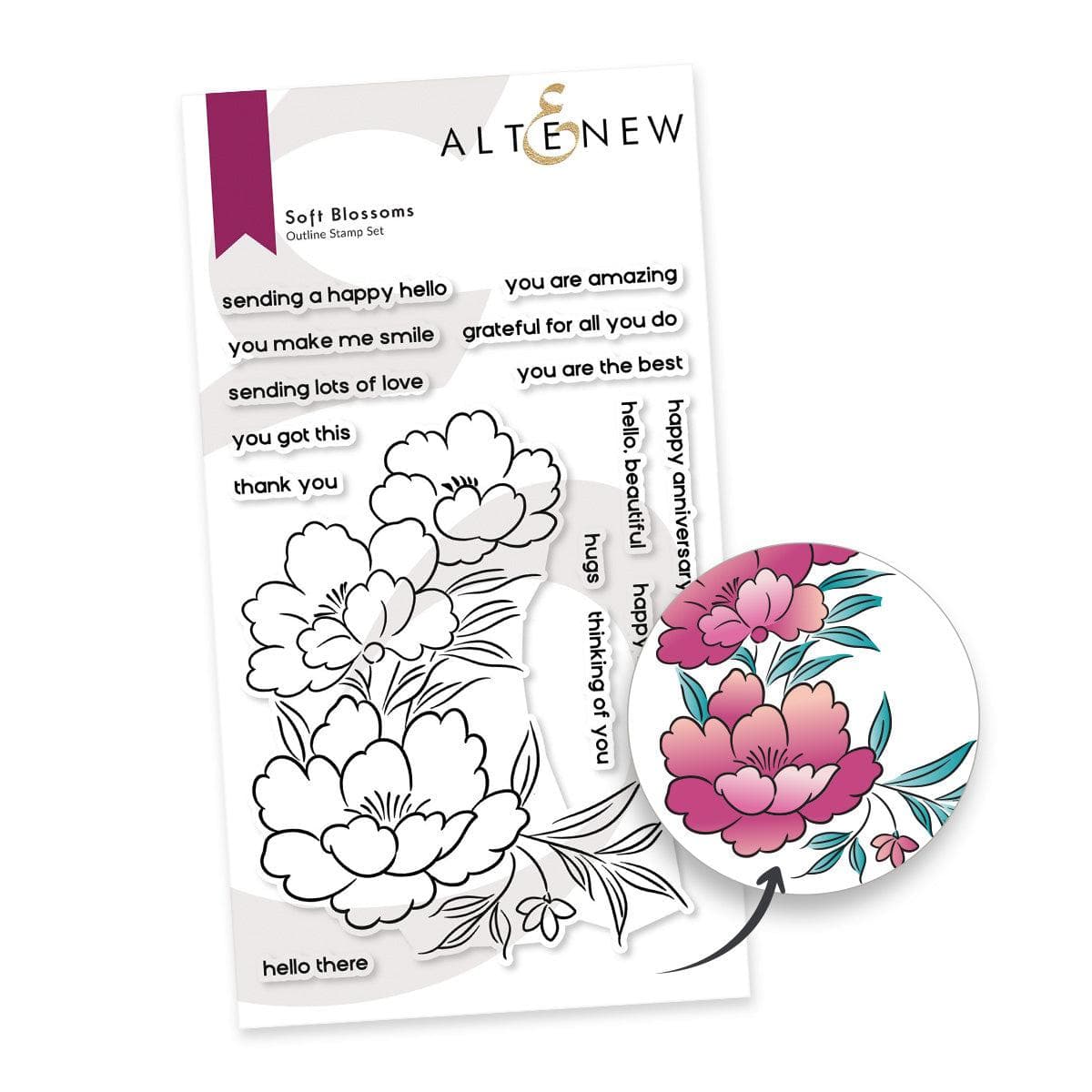 Altenew Soft Blossoms Complete Bundle Stamp Set